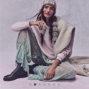 Free People Forever Young Burnout Pants, SZ XS, NWT